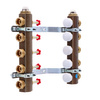 ONNLINE 1" manifold for underfloor heating with valves for actuators thread M30 and flow meters - 5 circuits