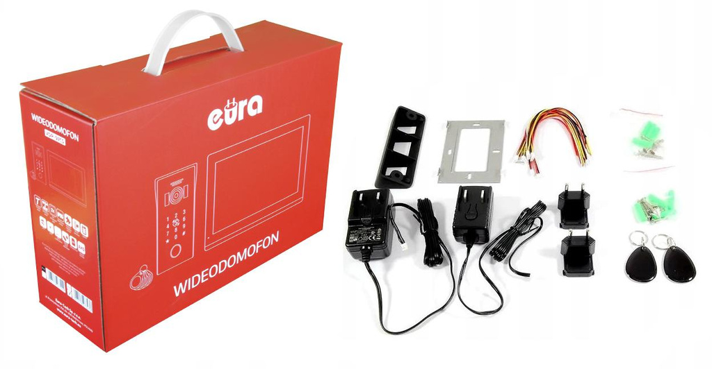 EURA VDP-97C5 vidéophone noir, lcd 7", wi-fi, lecteur de proximité, Tuya