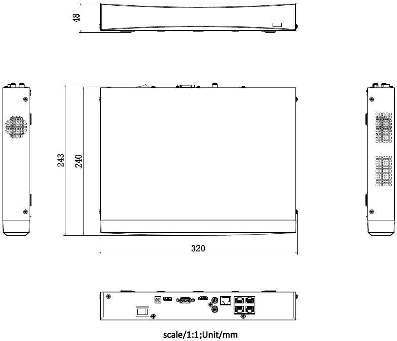 Hikvision IP-recorder DS-7604NXI-K1/4P D Alarm4+1 PL
