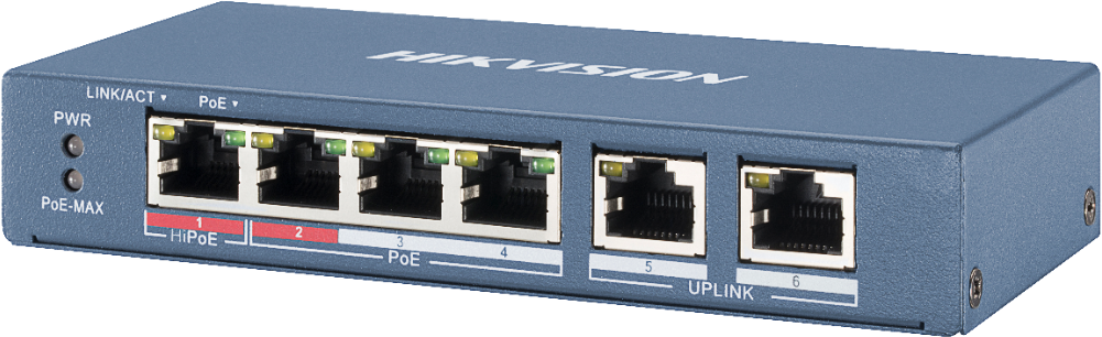 Interruttore PoE DS-3E0106HP-E 6 PORTE Hikvision