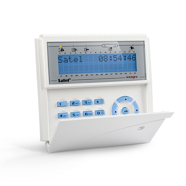 SATELLITE KEYPAD INT-KLCDR-BL WITH READER.