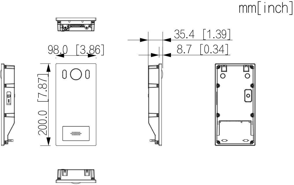 DAHUA Türverkleidung VTO6222E-P