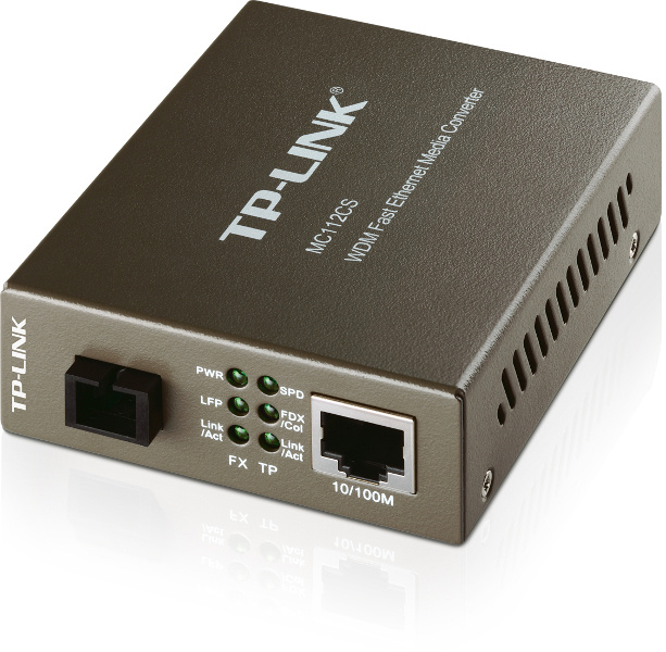 TP-Link MC112CS WDM Media Converter up to 20km 100Mbps RJ45 SC Singlemode Fiber