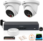 KIT OF 2 Dahua 8mpx IP Cameras IPC-HDW2849TM-S-IL + 1TB DISK