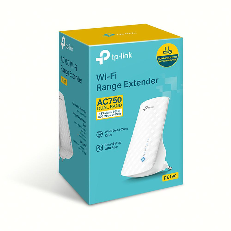 TP-Link RE190 WiFi Repeater - AC750 Dual Band WiFi Repeater