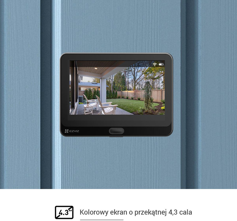 Bezdrátový dveřní kukátko Ezviz HP2 s funkcí nahrávání a připojením Wi-Fi