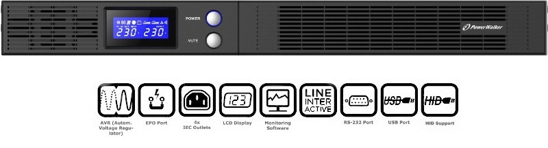 PowerWalker VI 500 R1U UPS EMERGENCY SUPPLY