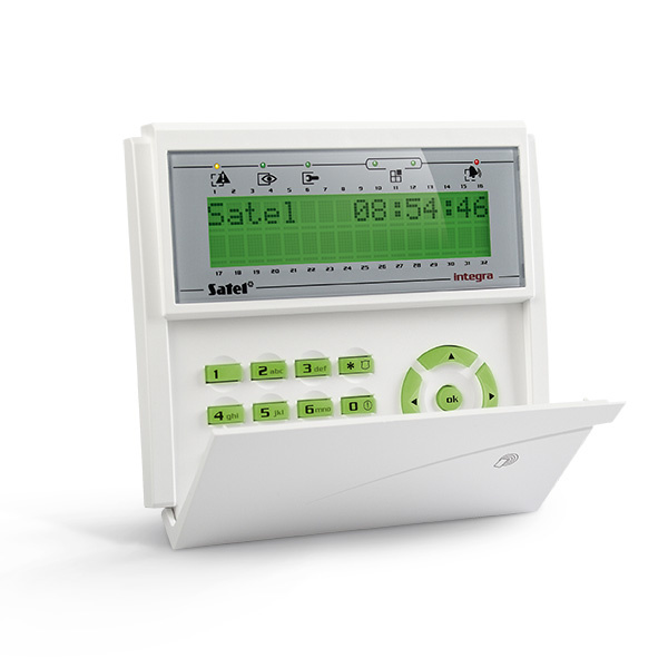 SATELLITE KEYPAD INT-KLCDR-GR WITH READER.