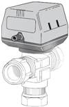 Three-way valve with actuator VST 11 up to 30 kW