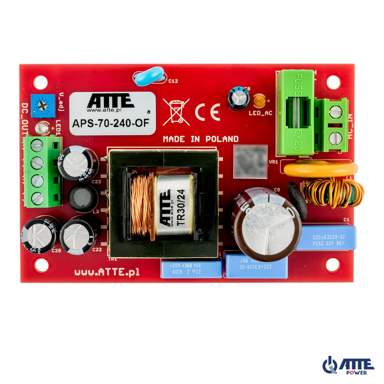 SMPS 24V 3A 72W Mains Power Supply ATTE APS-70-240-OF