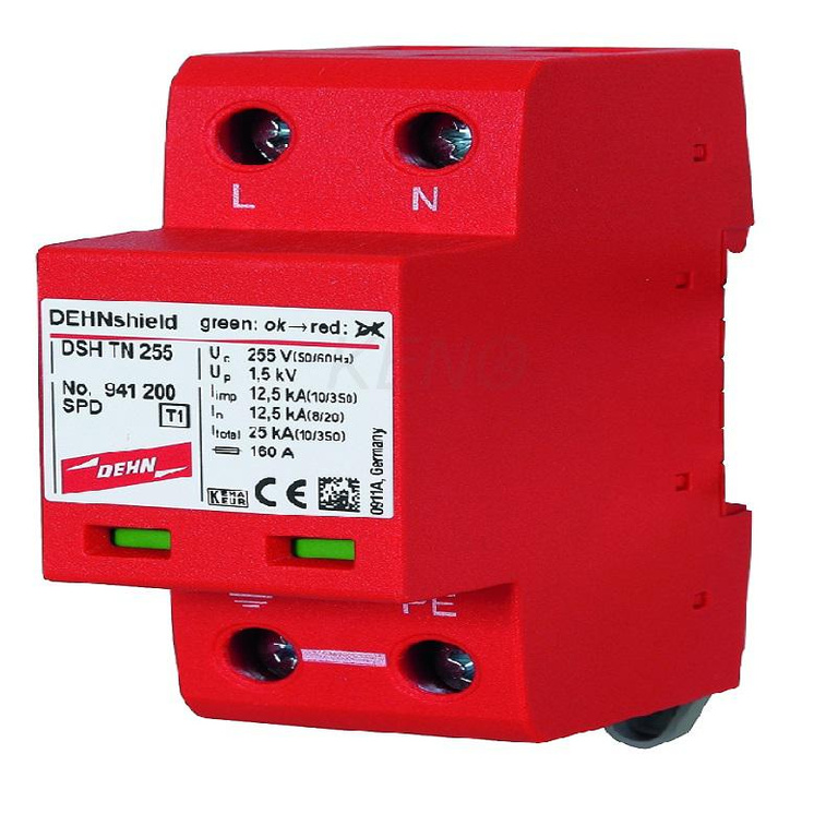 AC surge arrester DEHNshield TN 255 2P Type I+II