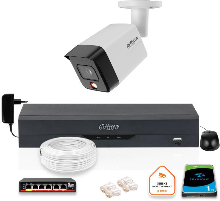 KIT Dahua IP Camera 6mpx IPC-HFW1639TC-A-IL-0280B-S6 + DISK 1TB