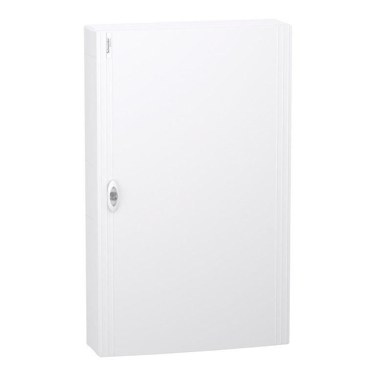 PrismaSeT XS PSXS-5-24-NT-B boîtier, montage en surface, porte blanche, 5 rangées, 24 modules par rangée, IP40, IK09