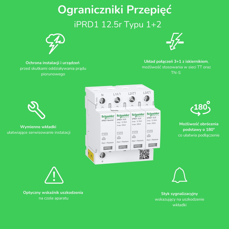 Überspannungs-Ableiter iPRD1 12.5R-T12-3 3-polig Typ 1+2 (Klasse B+C)