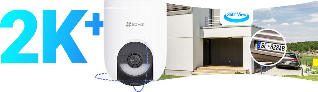 Ezviz HB8c Lite PT Wi-Fi 4MP IP-camera op batterijen