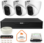 BCS Point IP Surveillance Kit 3x Kamera BCS-P-EIP14FSR3 DVR mit 1TB Laufwerk