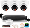 Kit de surveillance IP Dahua 4Mpx 2K trois caméras IPC-HDW1439V-A-IL avec disque 1TB