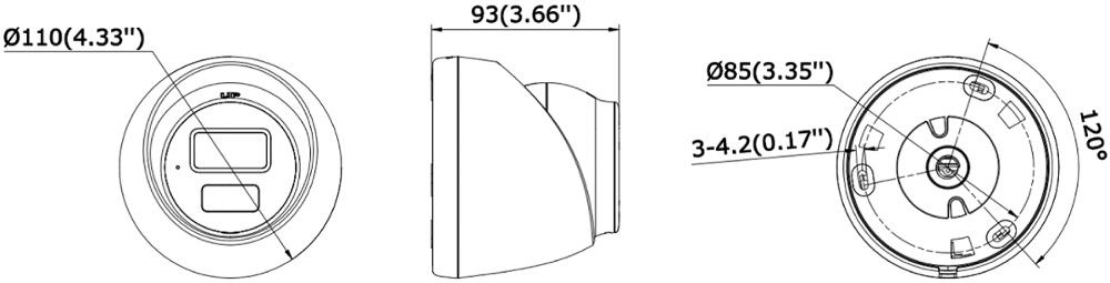 Cameră IP Hikvision DS-2CD1361G2-LIU 2.8mm PL