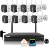 Dahua IP surveillance set of 8 Wi-Fi 5MPx cameras active deterrent LED IR range 30m