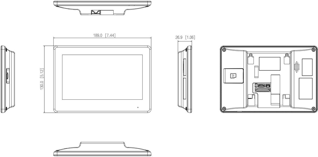 DAHUA VTH5421HW-W Video-Türsprechanlage mit Touchscreen