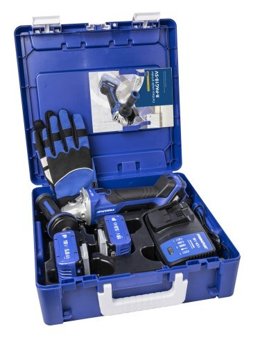 18V 125mm vinkelslip med variabel hastighetskontroll 2 5Ah batterier laddare 6,5A väska RawlCase