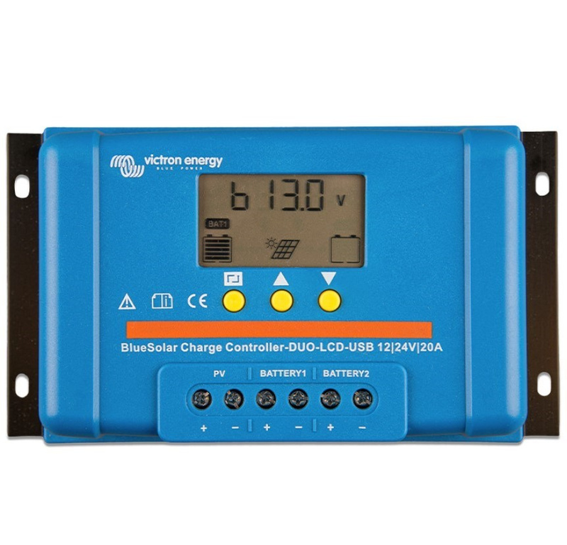 Victron Energy PWM DUO LCD & USB Charge Controller 12/24V-20A