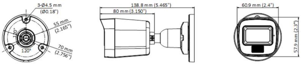 HIKVISION DS-2CE16U0T-LF 4IN1 CAMERA(2.8mm)(O-STD)