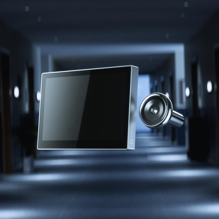 Bezprzewodowy wizjer do drzwi Ezviz HP2 z funkcją nagrywania i połączenia Wi-Fi