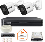 BCS Basic IP Surveillance Kit 2x BCS-B-TIP15FR3(2.0) Camera DVR with 1TB HDD