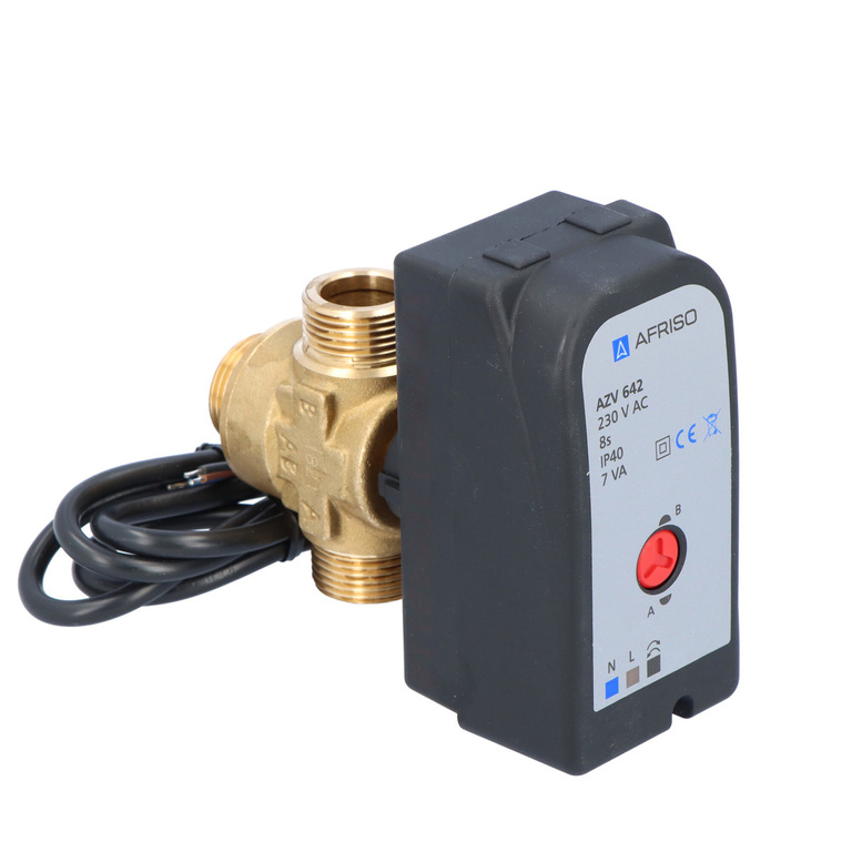3-way zone valve AZV 642 DN15 Kvs=8 external thread G 3/4 inch