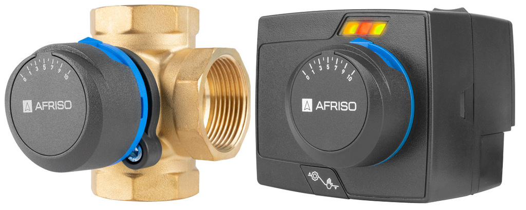 Conjunto de control: válvula de 4 vías ARV 485 ProClick DN32, Rp1 1/4 pulgadas, Kvs 16 y actuador ARM 343 ProClick