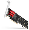 Adaptateur Axagon PCEM2-ND PCIe 2x NVME M.2