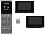 IP-video-intercomset Vidos S202 2x M200B-X deurstation Wi-Fi-monitoren Full HD IR-camera