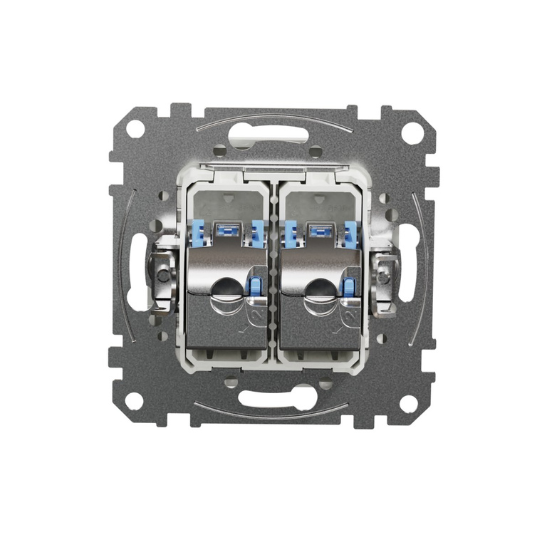 Computerbuchse 2xRJ45 Kat.6 STP, weiß SEDNA DESIGN