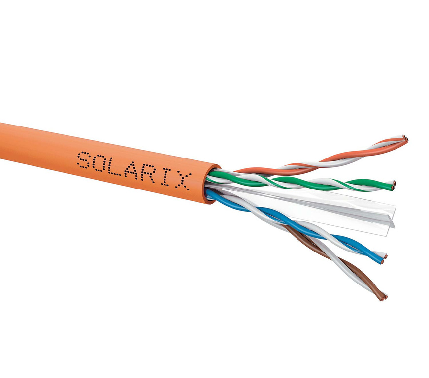 LAN U/UTP cat.6 Câble Solarix SXKD-6-UTP-LSOHFR-B2ca 500m