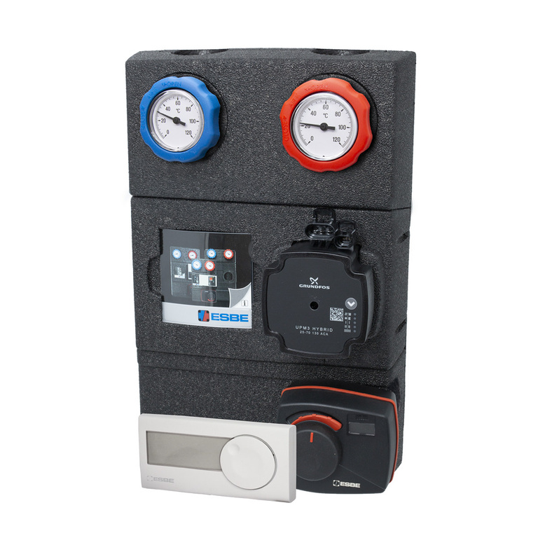 Gruppo pompa con valvola miscelatrice e attuatore ESBE GRC221 CRC217 VRG432-25-WILO