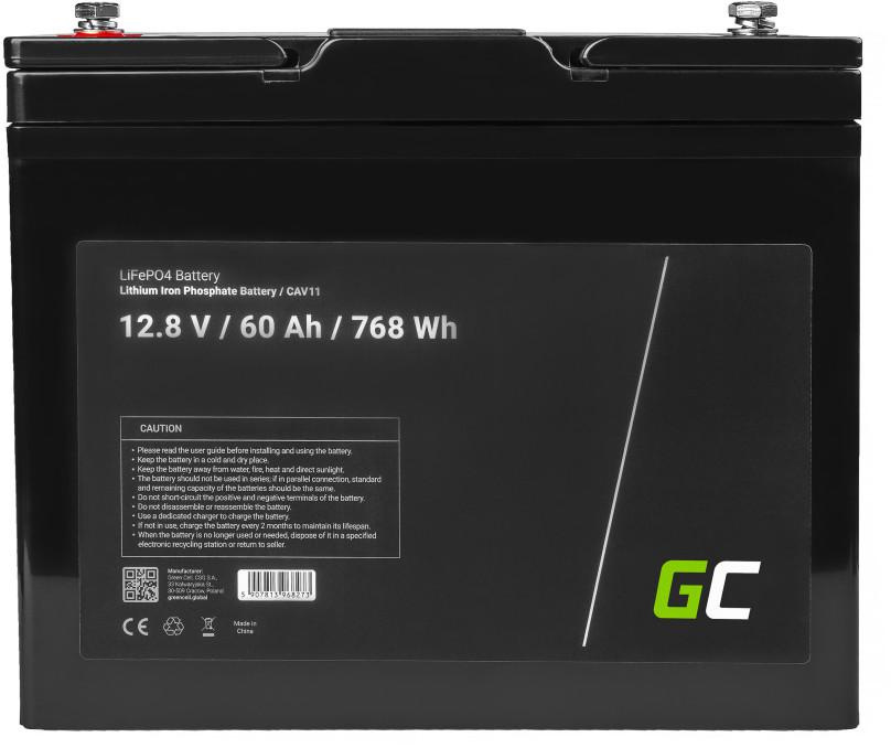 BATTERIE LITHIUM-GELENIUM- PHOSPHATE LiFePO4 Green Cell 12V 60Ah