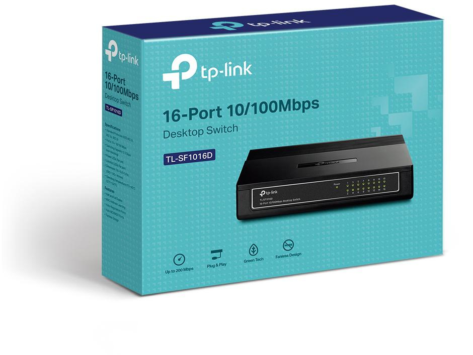 Switch TP-Link TL-SF1016D 16-portars 10/100 Mbps Fast Ethernet