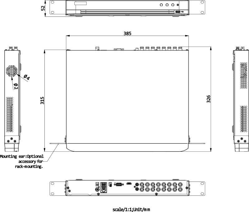 HIKVISION 5W1 RECORDER iDS-7216HUHI-M2/X(STD)/4A+16/4ALM