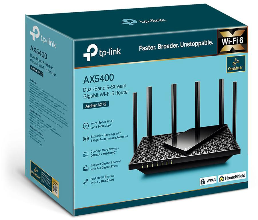 TP-LINK ARCHER AX72 Wi-Fi 6 AX5400 ROUTER