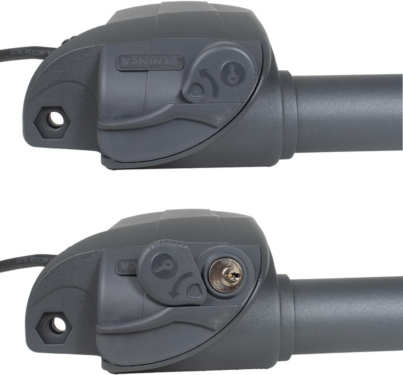 Automation set Beninca KBILL4024.PM TRUST 24V - drive for double-leaf gates up to 8 m - 24 V actuators, TRUST control panel, photocells, remote control