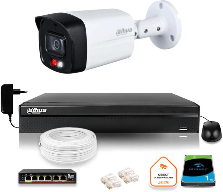 Kit de supraveghere IP Dahua 4MPx 2K IPC-HFW1439TL1-A-IL cu unitate de 1TB