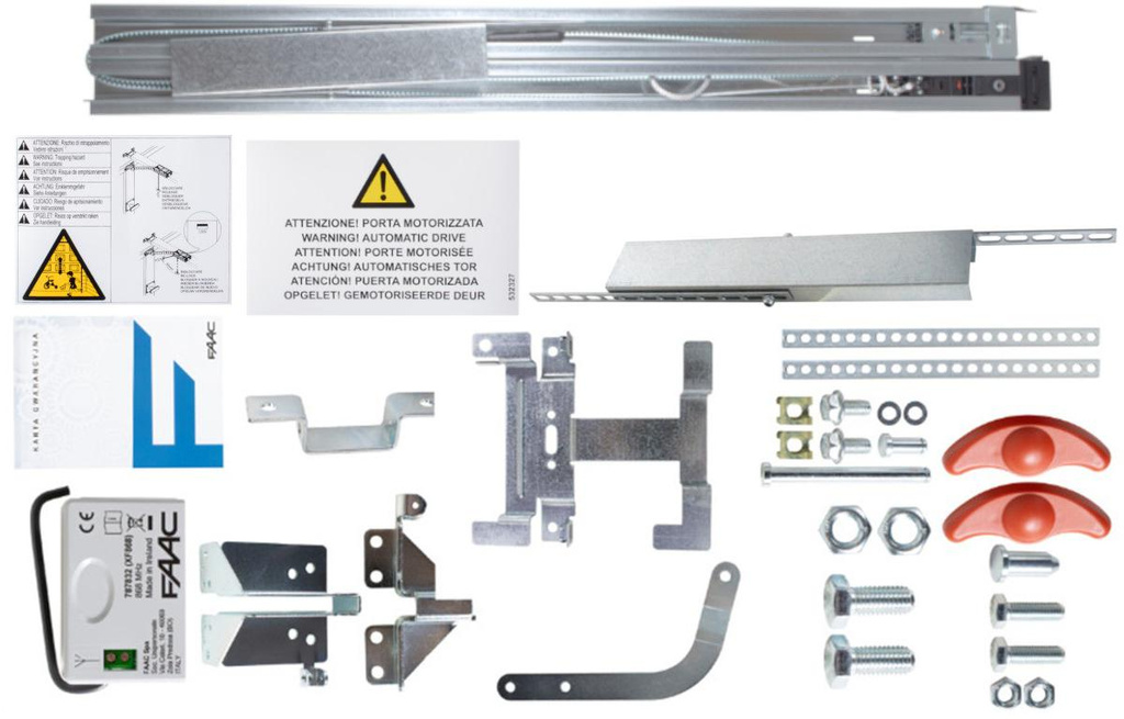 Kit de porte de garage FAAC D700HS avec rail double en Kevlar de 3m