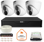 BCS Point IP Surveillance Kit 3x Camera BCS-P-EIP28FWR3-Ai2 DVR with 1TB drive