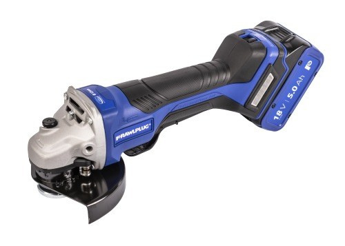 Szlifierka kątowa 18V 125mm łopatkowa regulacja obrotów 2 akumulatory 5Ah ładowarka walizka RawlCase