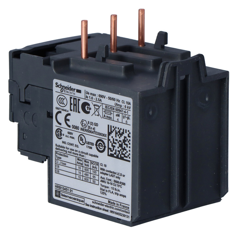 TeSys LRD thermal overload relay 1.6-2.5A box terminals