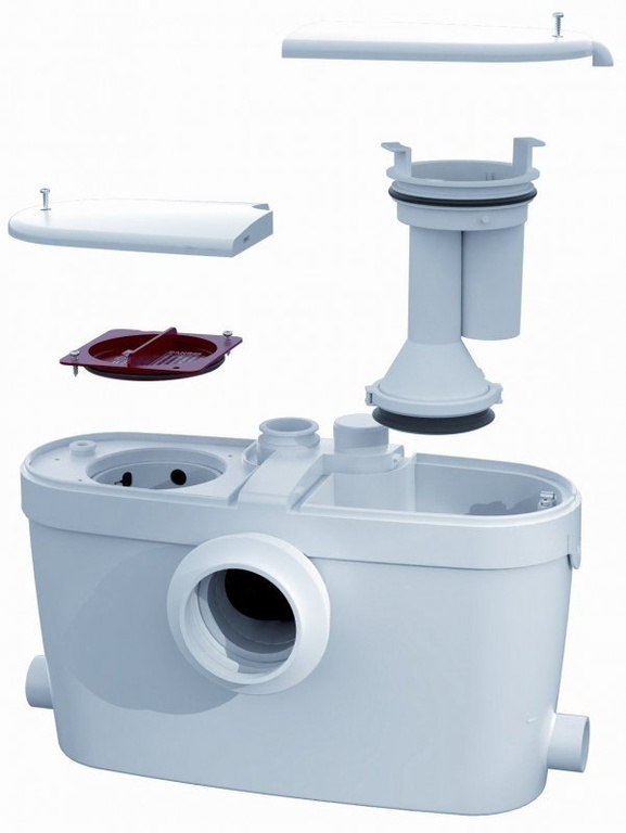 Trituratore fecale Saniaccess3 con facile accesso di manutenzione al motore e all'unità di controllo