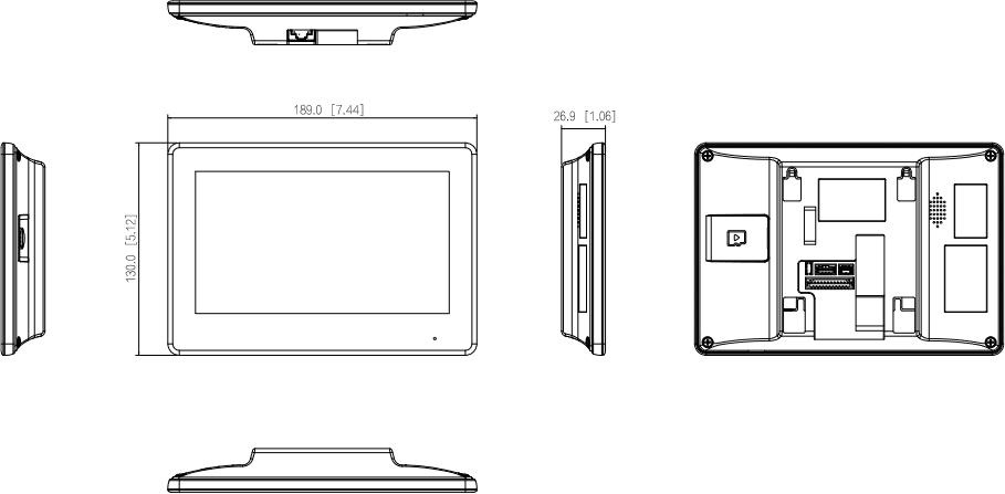 DAHUA moniteur vidéo de porte d'entrée VTH5422HB-W