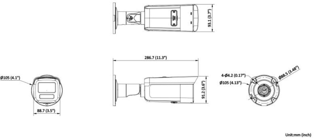 Hikvision IP-Kamera DS-2CD2T46G2H-2I 4MP 2.8mm schwarz IP67 für Außenüberwachung