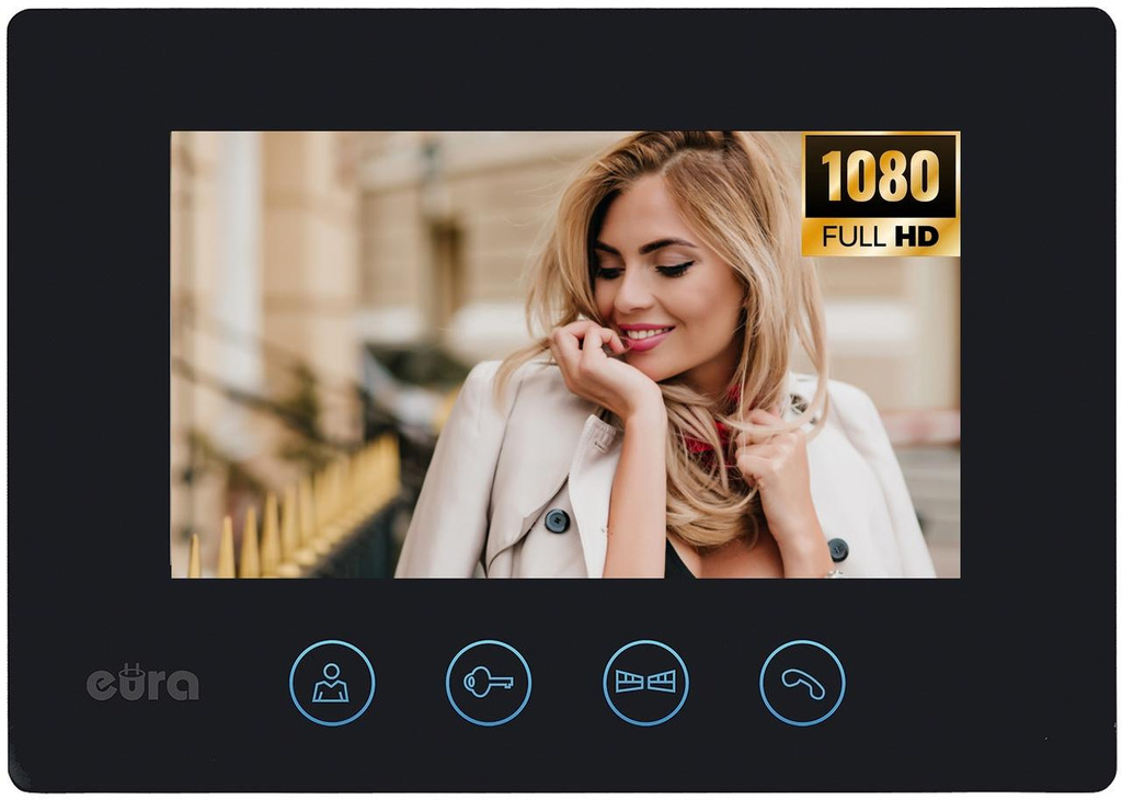 EURA VDP-90A3 DELTA VIDEODOMOFON + black TUYA monitor